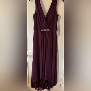 Eliza J High Low Dress. NWT. Size 6. Plum color